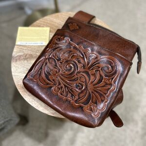 Gently Used Patricia Nash Brown Embossed Leather Bag